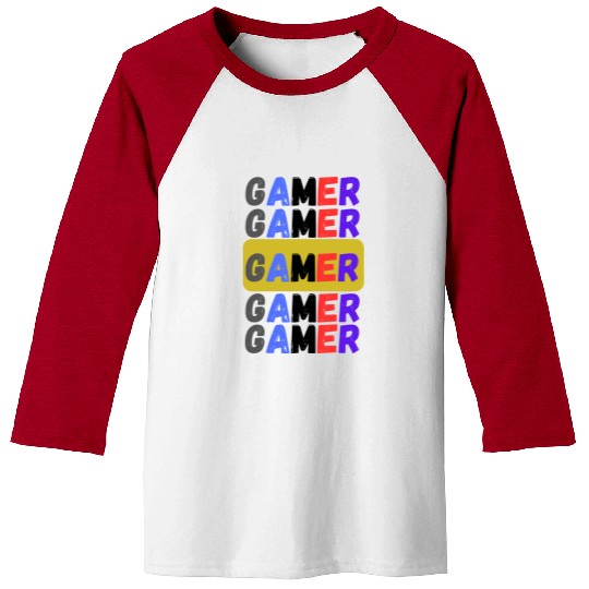 Distressed Retro Gamer Baseball Tees