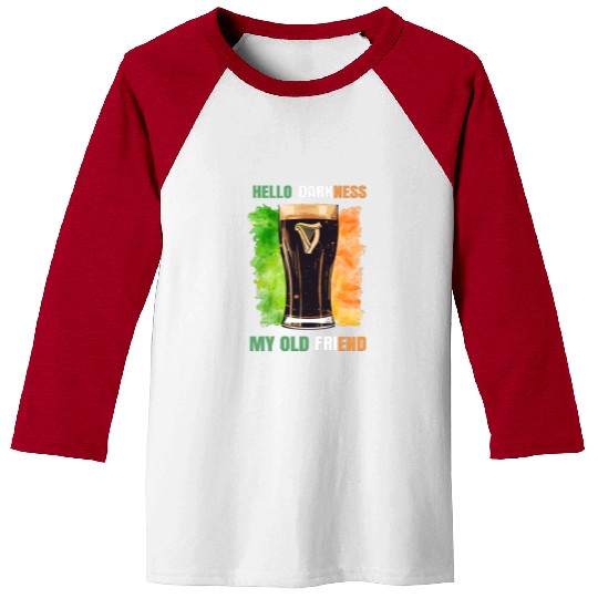 Hello Darkness My Old Friend Irish Stout Baseball Tees