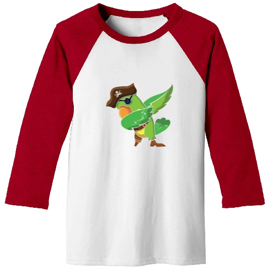 Parrot Jolly Pirate Decor Lazy Halloween Baseball Tees