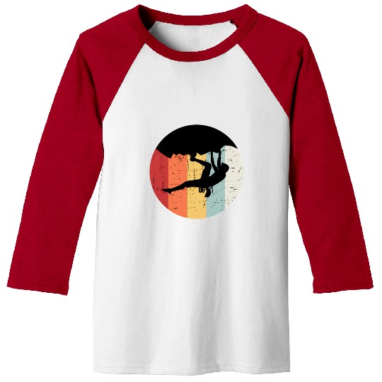 Climber Climbing Bouldering Free Climbing Baseball Tees