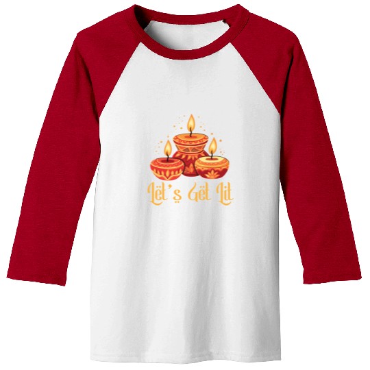 Happy Diwali Diwali Festival Indian Hindu Hinduism Baseball Tees