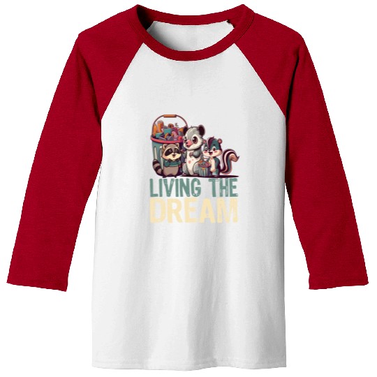 Living The Dream - Cute Anime Kawaii Japanese Love Baseball Tees