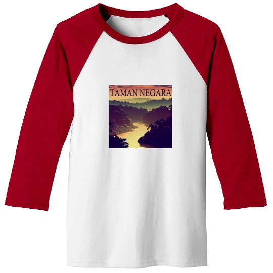 Malaysia Taman Negara National Park Sunset Warm Baseball Tees