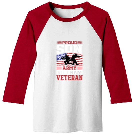 Proud Son Of A Army Vietnam Veteran Baseball Tees