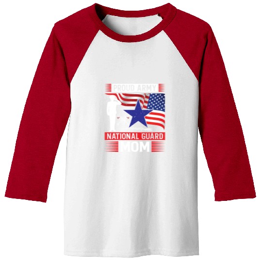 Proud Army National Guard Mom Baseball Tees
