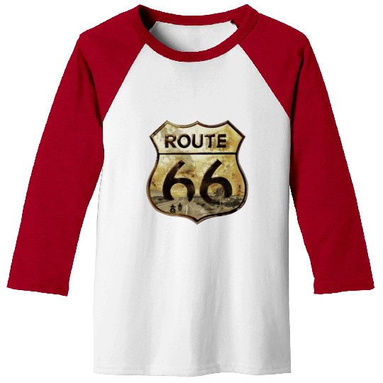 Route 66 trip with motorcycle Baseball Tees