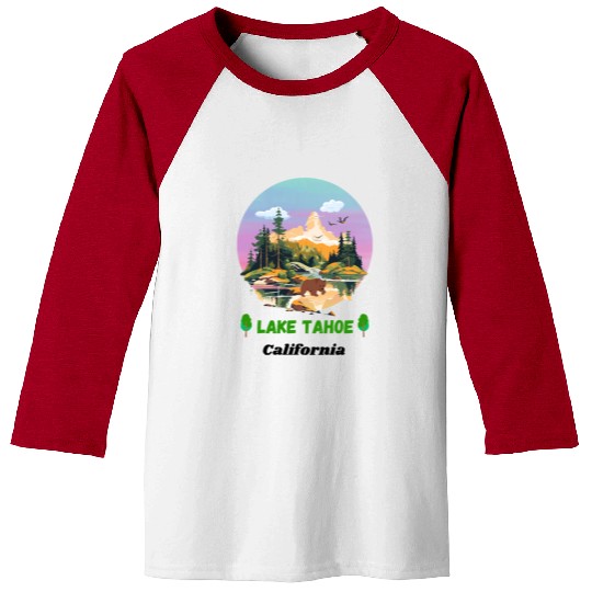 Lake Tahoe California Baseball Tees