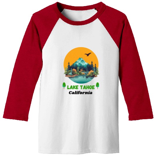 Lake Tahoe California Baseball Tees