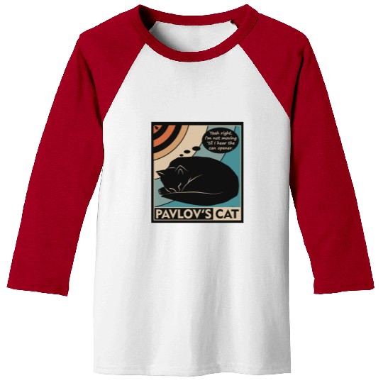 Pavlov s Cat Funny Psychology Baseball Tees