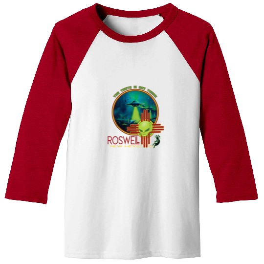 Roswell Aviation New Mexico Alien UFO Baseball Tees