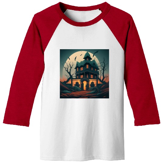 Haunted House Baseball Tees
