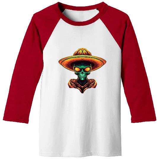 Mexican alien with sombrero Baseball Tees