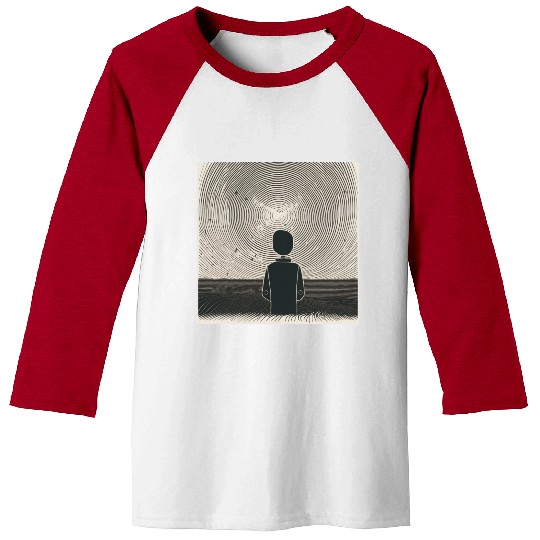 Silence's Essence: Abstract Serenity Baseball Tees