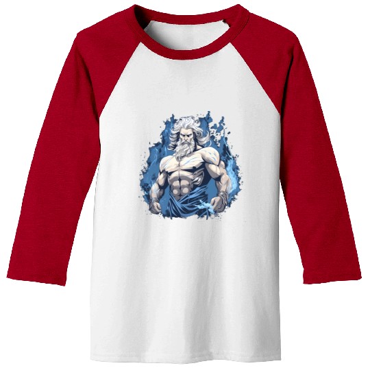 Zeus' Thunderbolt: Godly Gym Dominance Baseball Tees