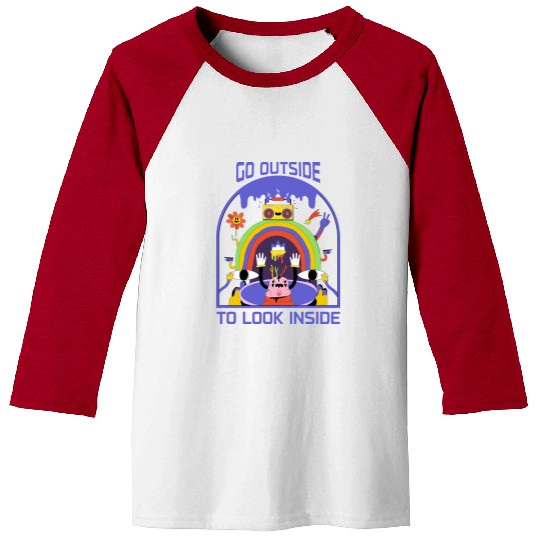 Psychedelic Dreamscape: A Trippy Cartoon Adventure Baseball Tees