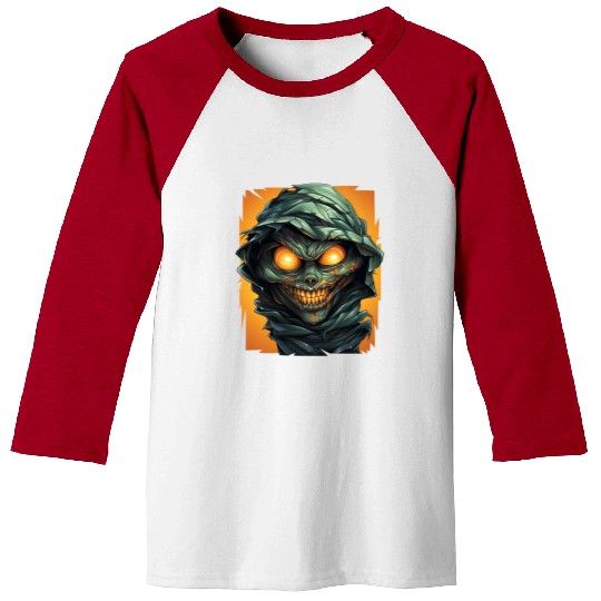 Halloween Spooky Cartoon Mummy Baseball Tees