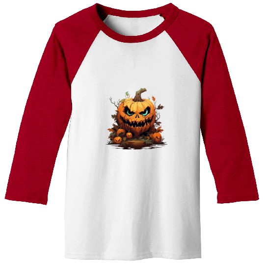Halloween - Jack-O-Lantern Baseball Tees