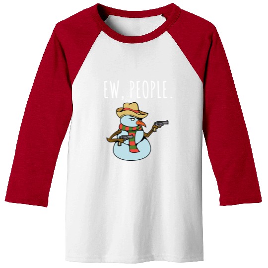 Ew People Armed Snowman Baseball Tees