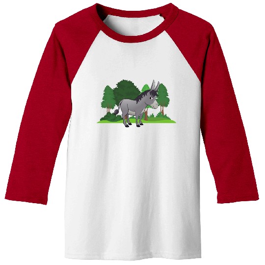 Donkey Forest Horse Mule Muli Lover Pet Owner Baseball Tees