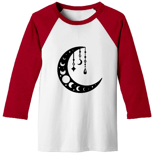 "Half Moon" Baseball Tees -Embrace the Mystical Crescent