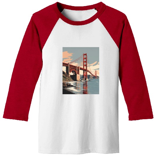 Golden Gate Bridge California Baseball Tees, Golden Gate
