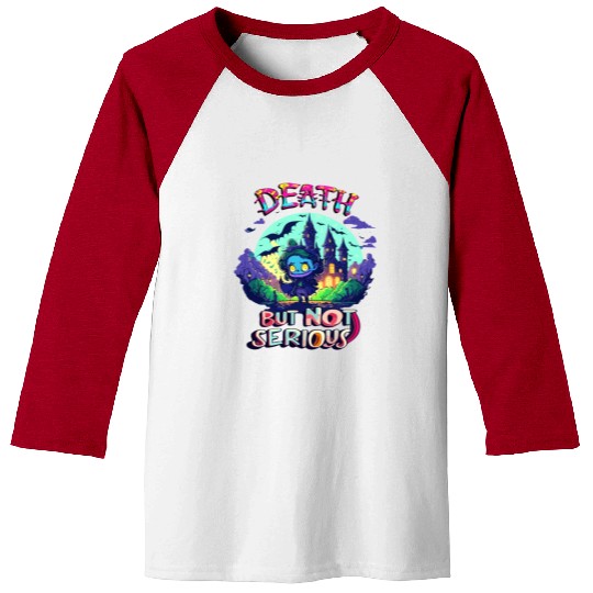 Death But Not Serious Funny Cute Halloween Zombie Baseball Tees
