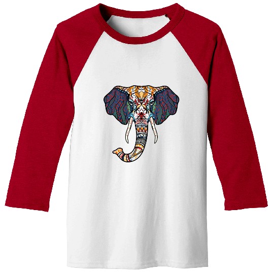 elephant ethnic Baseball Tees