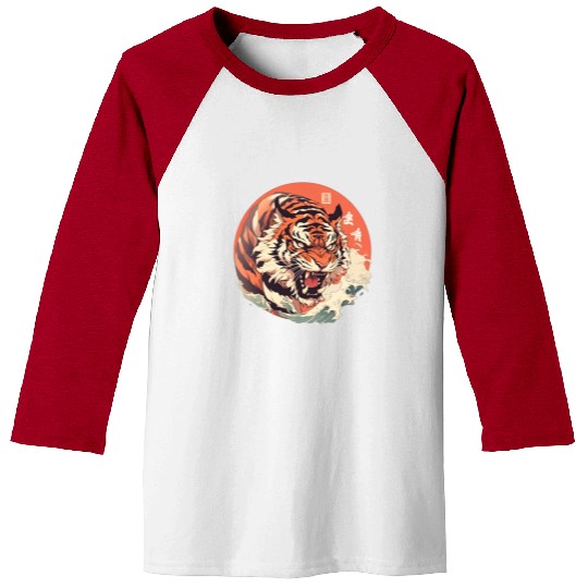 Tokyo Asia 80s Japanese Retro Tiger Baseball Tees