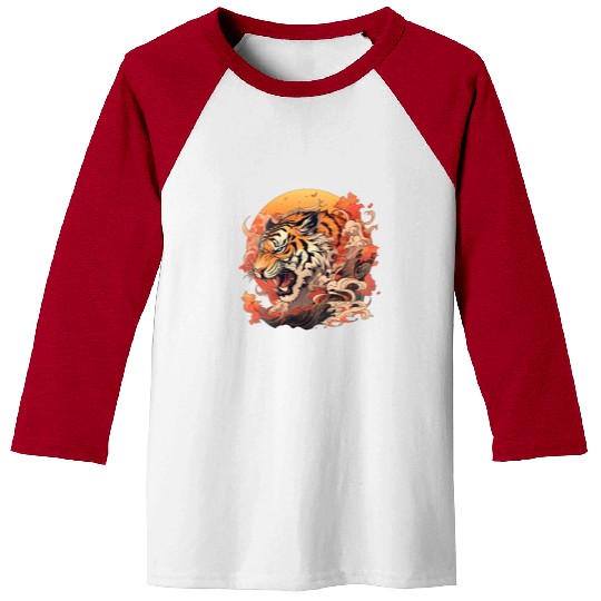 Tokyo Asia 80s Japanese Retro Tiger Baseball Tees