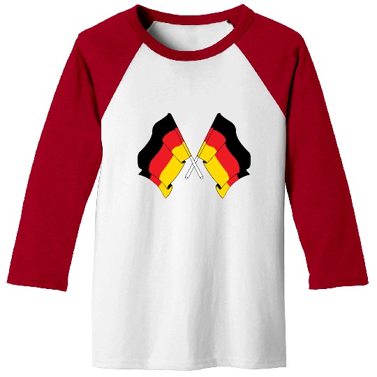 Two flags Germany Baseball Tees