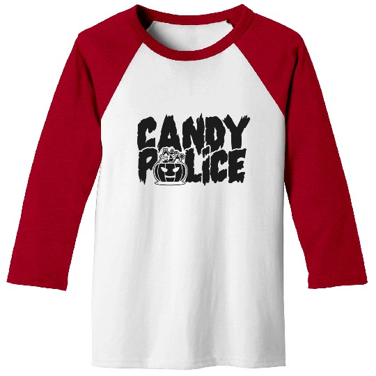 Candy Police Funny Halloween Baseball Tees