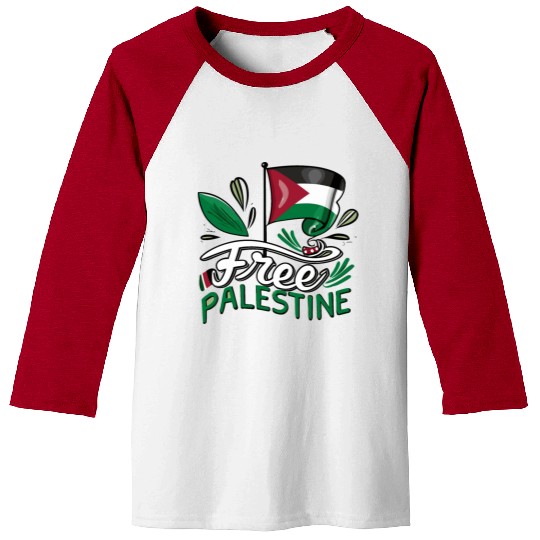 I Love Free Palestine Flag Save Gaza Palestinian Baseball Tees