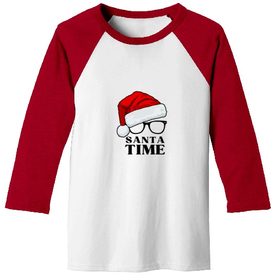 SANTA TIME - Festive Santa Claus design Baseball Tees
