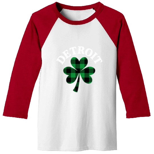 Detroit Michigan Irish Shamrock St Patrick s Day Baseball Tees