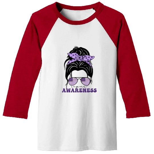 In May We Wear Purple Retro Lupus Awareness Month Baseball Tees