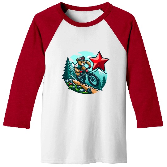 Kalifornia bear star usa moutain racer Baseball Tees
