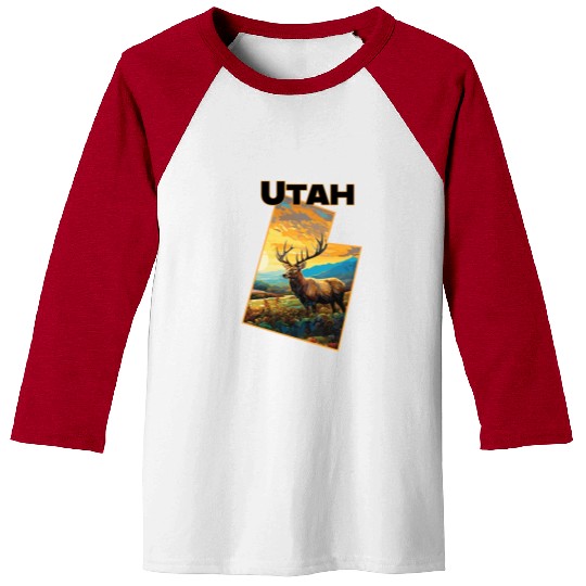 Utah Wildlife - elk Baseball Tees