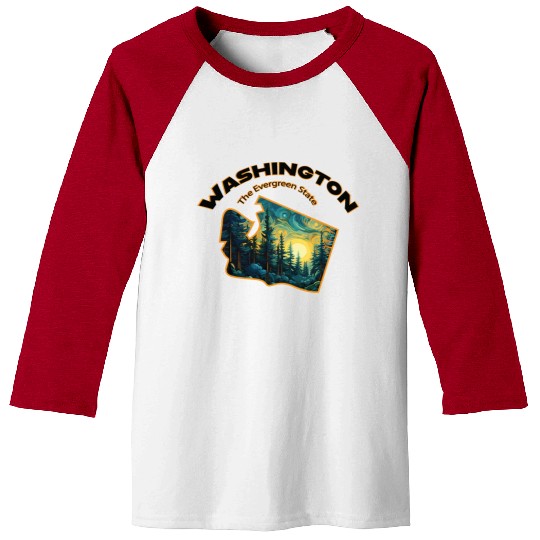 Washington Wildlife - evergreen Baseball Tees