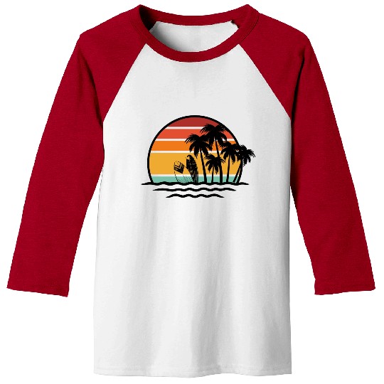 Palm Trees valve Baseball Tees
