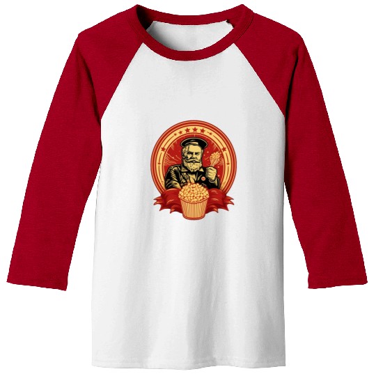Popcorn Communist Propaganda #1 Baseball Tees