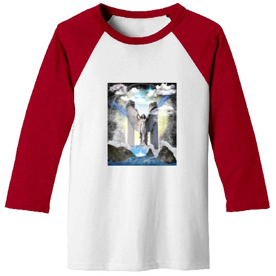 Celestial Gateway - Angelic Serenity Baseball Tees