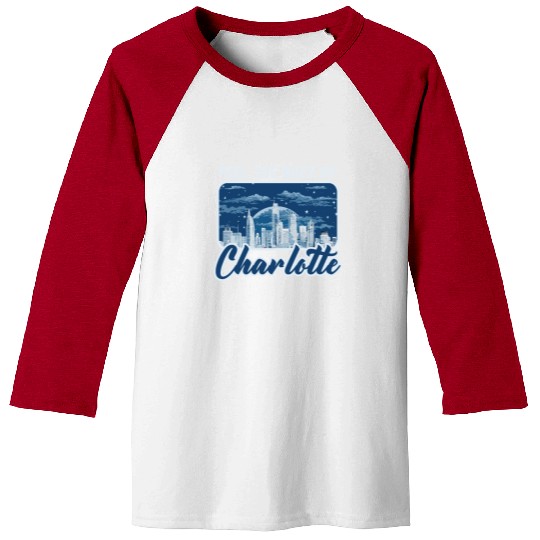Charlotte North Carolina USA America United States Baseball Tees