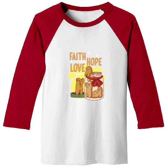 Faith Hope Love Religious Christmas Costume Baseball Tees