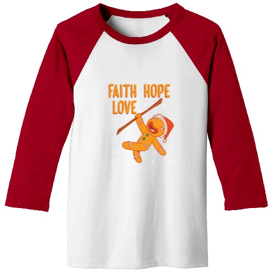 Faith Hope Love Religious Christmas Costume Baseball Tees