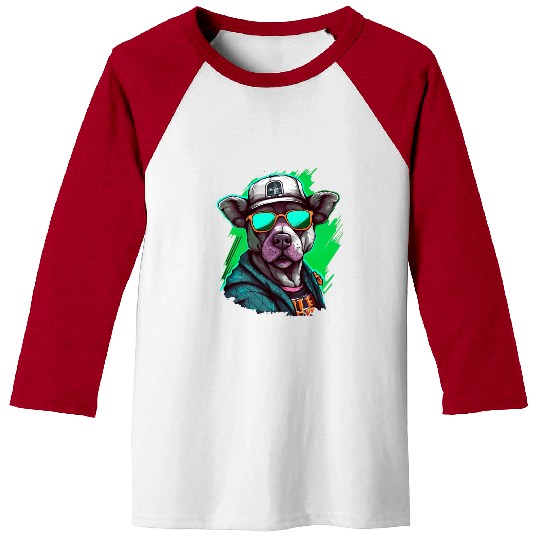 Street Art Dog Urban Rap Street Baseball Tees