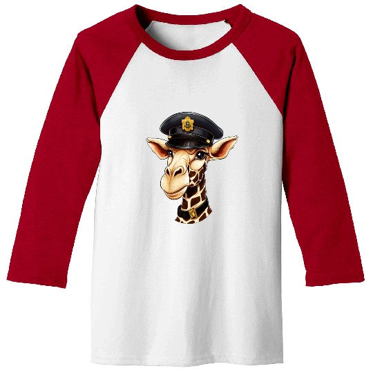 Police giraffe Baseball Tees
