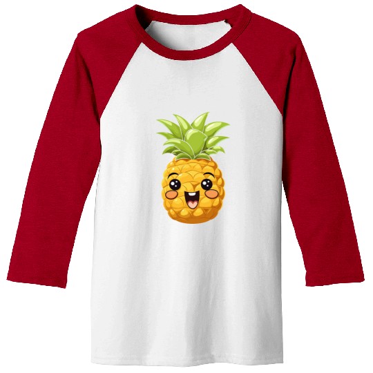 Cute Funny Pineapple Summer Kawaii Gift Baseball Tees