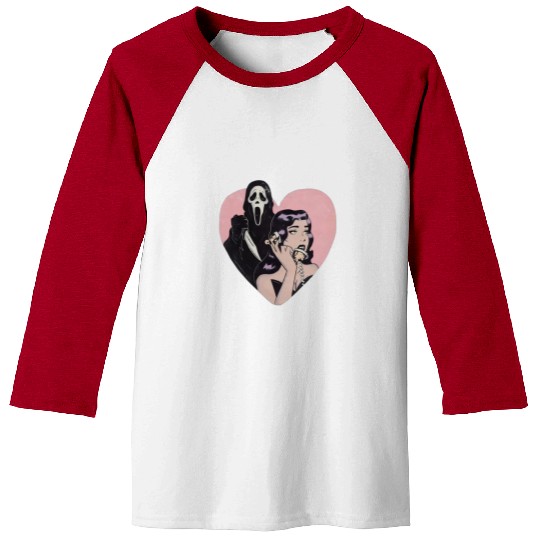 ghostface phone call love heart Baseball Tees