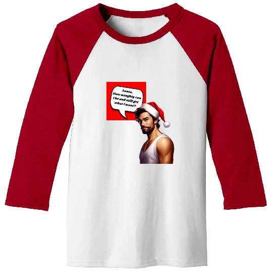 Christmas Nice Cute and Handsome Man Baseball Tees