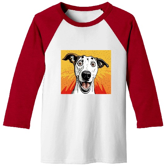 Whippet Face Dog lovers Baseball Tees